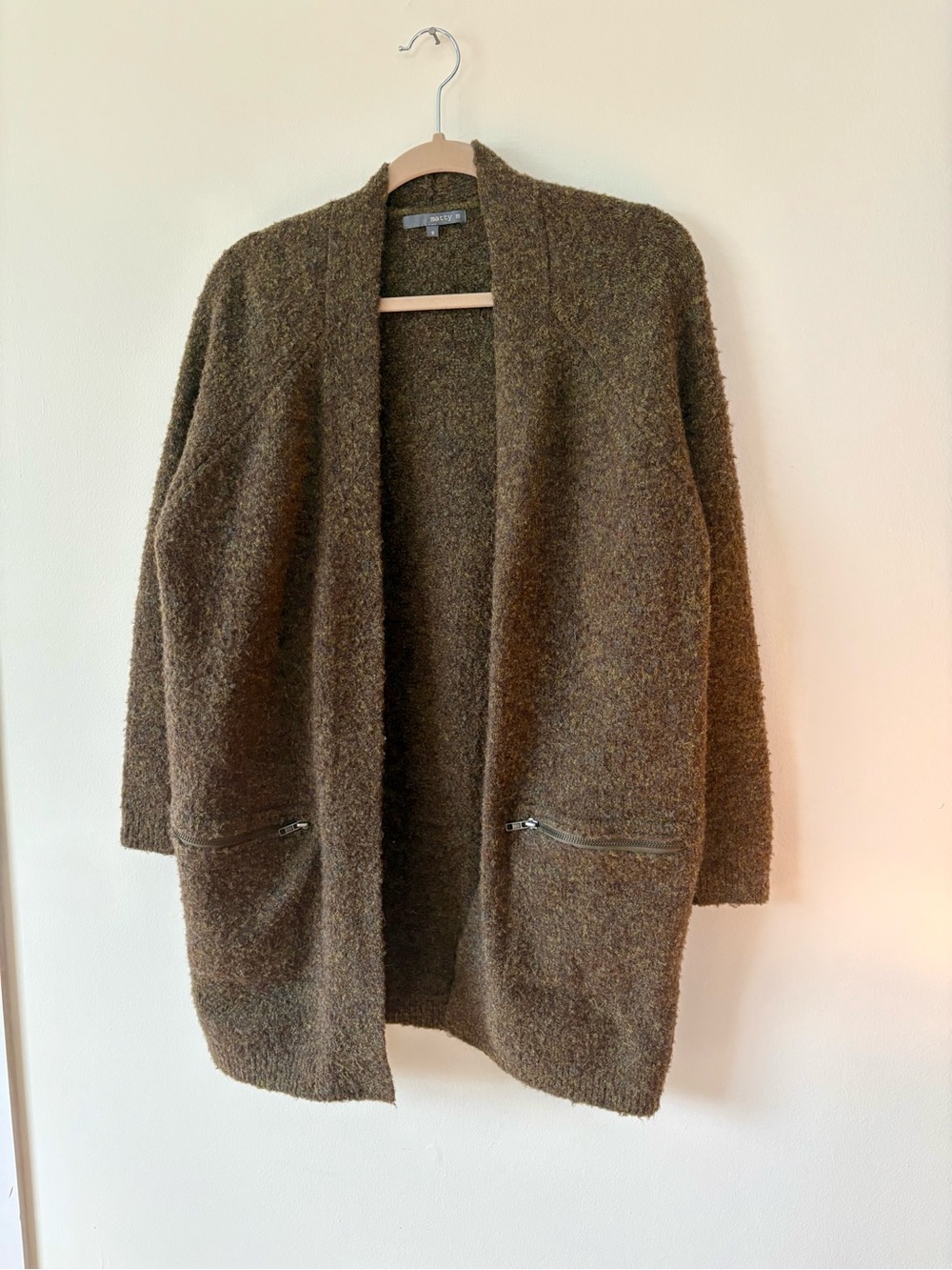 Matty M Olive-Brown Cardigan